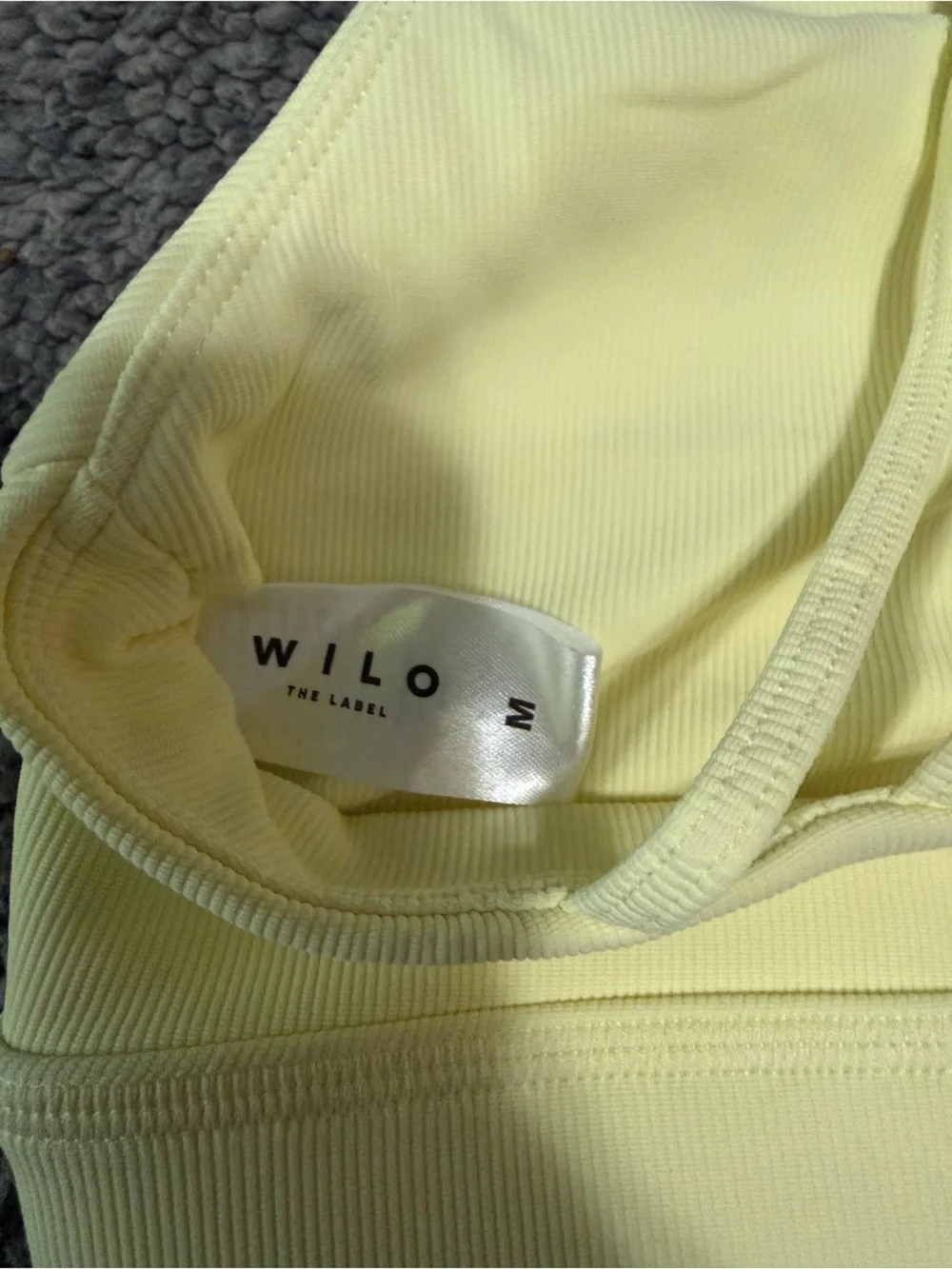 Light Yellow Strappy Sports Bralette with Crisscross Back